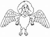 Coloring Greek Monsters Creatures Harpy Order Pages Sirens Head Sisters Each Three Woman Ws sketch template