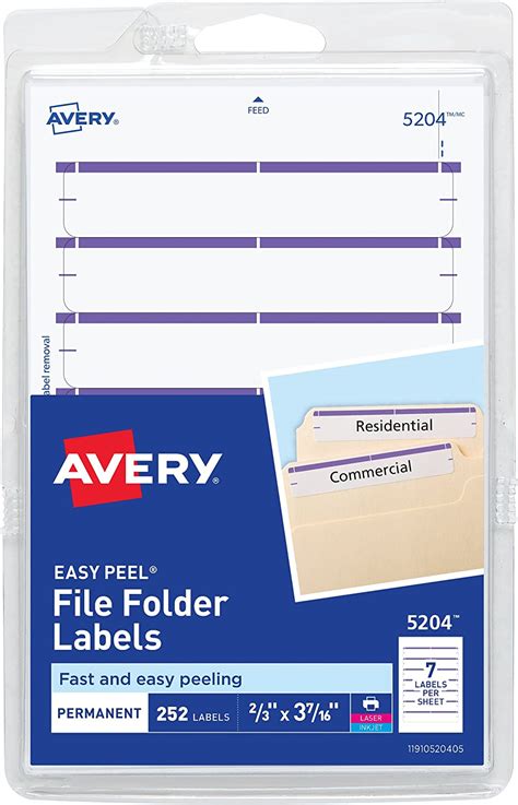 amazoncom avery print  write file folder labels  laser