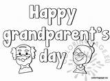 Happy Coloring Grandparents Grandparent Coloringpage Eu sketch template