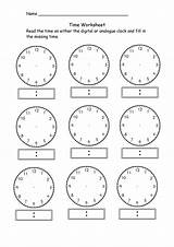 Clock Blank Worksheets Time Worksheet Kids Telling Math Printable Kindergarten Naming Activityshelter sketch template