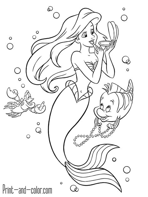 ariel  printable coloring pages