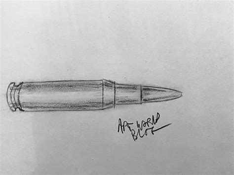revolver bullet drawing