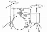 Coloring Drum Kit Pages Printable Musical Drawing Dot Categories Paper sketch template
