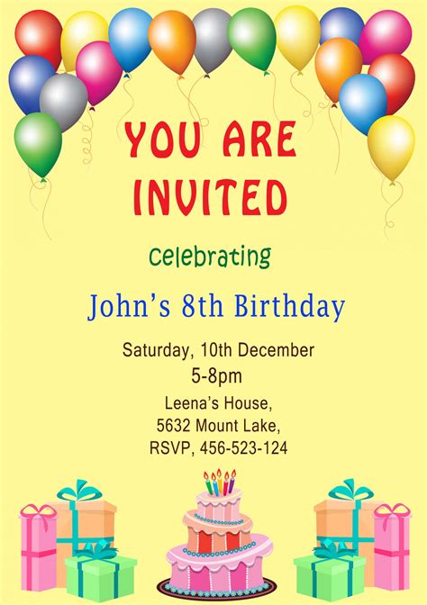 design birthday invitation card image
