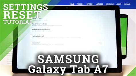 How To Restore Default Settings In Samsung Galaxy Tab A7 Reset