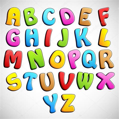 colorful alphabet stock vector image  cvectomart