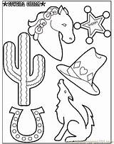 Coloring Pages Theme Western Getcolorings Cowboy sketch template