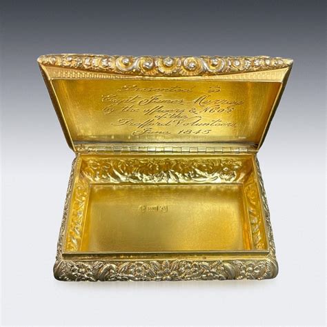 19th Century Regency Solid Silver Large Snuff Box Nathaniel Mills C