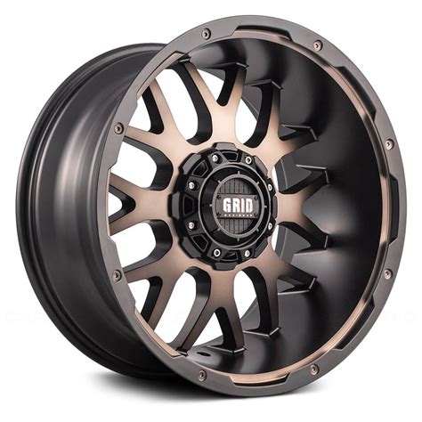 grid  road gd wheels matte black  bronze face rims