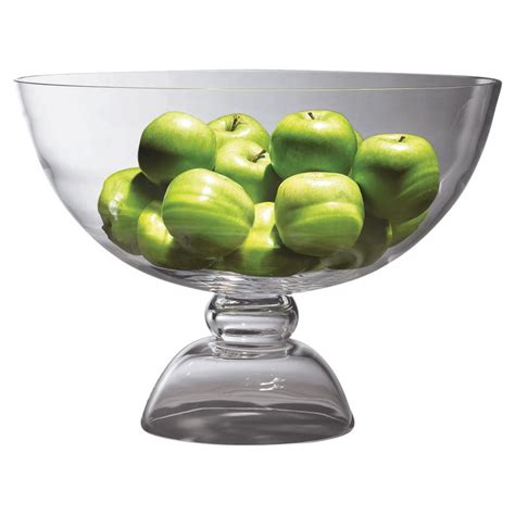 Dean Modern Classic Amphora Clear Glass Footed Bowl Kathy Kuo Home