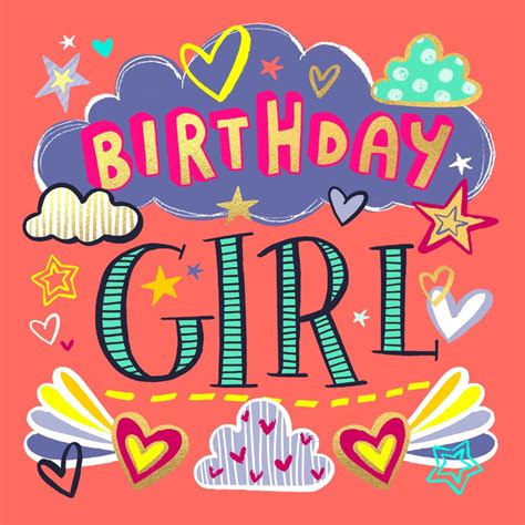 birthday girl birthday card   island