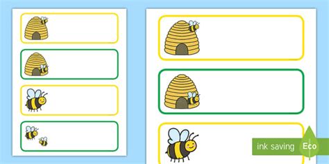 busy bee editable labels teacher  twinkl