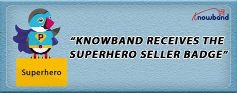 knowband recibe la insignia de vendedor de superhéroes en