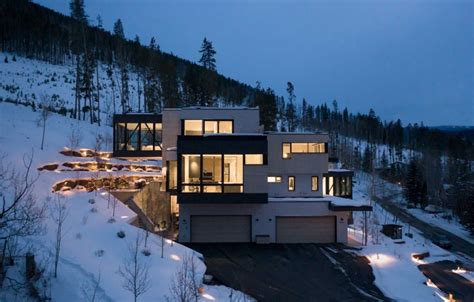 vail modern mountain home  colorado  brandon architects