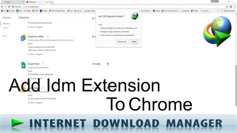 add idm extension  google chrome manually youtube
