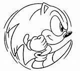Sonic Spin Hedgehog sketch template