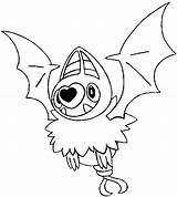 Pokemon Swoobat Coloring Pages Drawings Morningkids sketch template