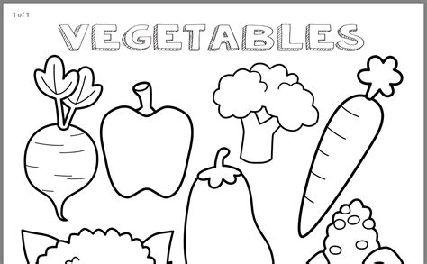 vegetable coloring pages coloring pages  kids kids coloring