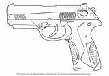 Beretta Drawing Draw Px4 9mm Step Bullet Pistols Getdrawings Tutorials Drawingtutorials101 sketch template