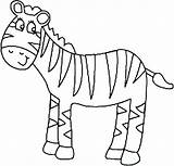 Zebra Coloring Pages Baby Colouring Cute Outline Face Drawing Kids Printable Without Cartoon Print Realistic Pom Pattern Drawings Color Animal sketch template