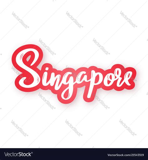 singapore handwritten  singapore royalty  vector