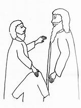 Coloring Bartimaeus Blind Jesus Bible Story sketch template