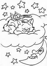 Coloring Angel Pages Cat Kitty Hello Para Colorear Getdrawings Fairy sketch template