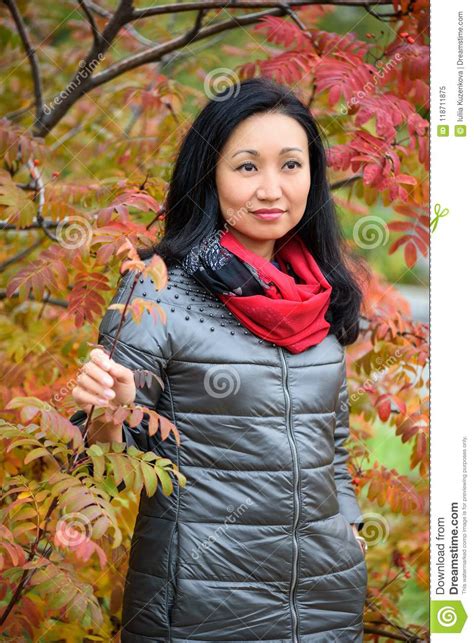 fall woman smiling autumn portrait of happy lovely and beautiful