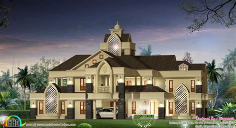 colonial type modern luxury home kerala home design  floor plans  dream houses
