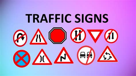 learn traffic signs road signs  meanings  kids   youtube