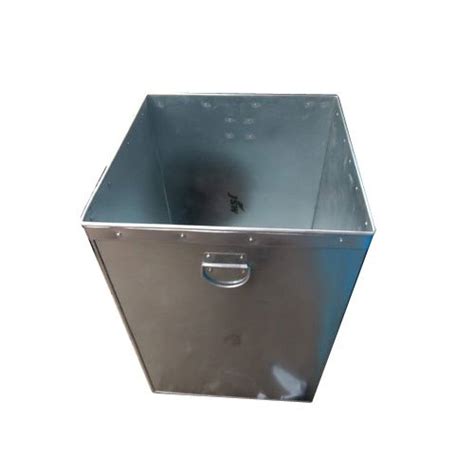 mm stainless steel square drum  storing ricepulses capacity  kg  rs piece