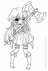 Chibi Coloring Yampuff Pages Lineart Anime Deviantart Sheets Drawing Commission Girl Cute Fantastic Fox Mr Printable Color Princess Warrior Manga sketch template