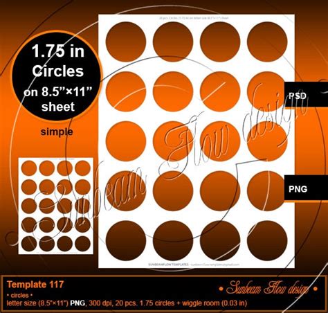 instant    circles template  printable