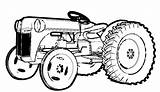 Tractor Outline Drawing Tractors Coloring Old Getdrawings Cartoon sketch template