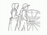 Coloring Pioneer Pages American Pioneers Handcart Popular Pulling Coloringhome Comments sketch template