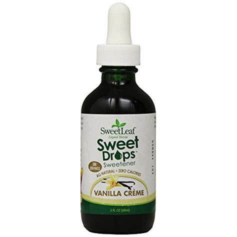 sweet drops liquid stevia vanilla creme  ounce cultured food life
