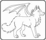 Wolf Coloring Winged Pages Female Template Deviantart Stats Downloads sketch template