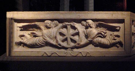 constantinople christian sarcophagus  xi monogram circa ad