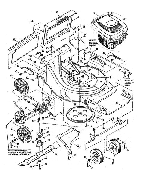 deckengine diagram parts list  model clprv snapper parts walk  lawn mower parts