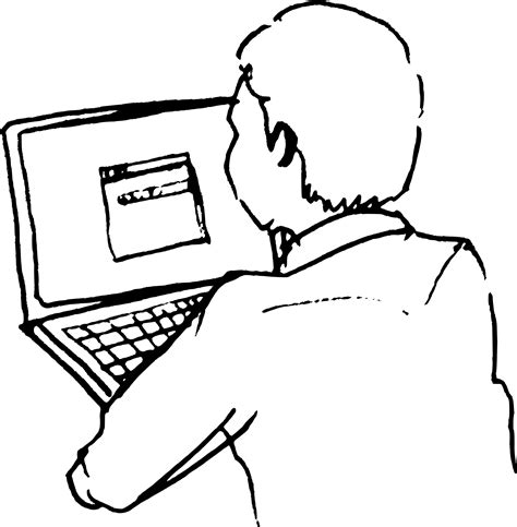 cartoon computer drawing  getdrawings