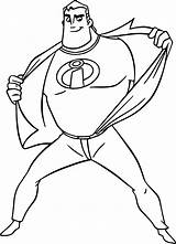 Mr Incredible Coloring Pages Incredibles Growth Getcolorings Color Printable sketch template