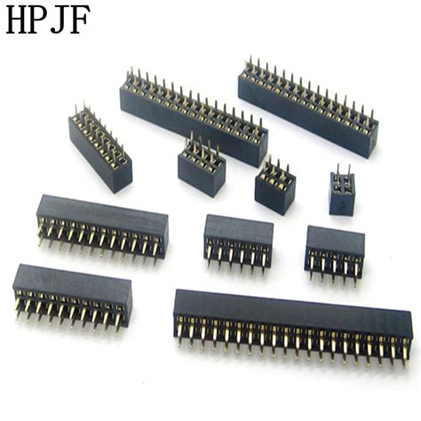 wire cable connectors pcs mm mm pitch  pin female single row straight pin header strip