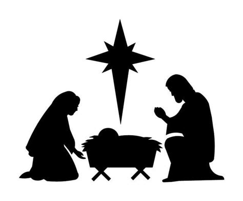 nativity silhouette template  getdrawings