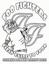 Foo Fighters Rider Coloring Book Pages Tour Colouring Food Books Drawing Field Guide Illustrated Rock Hilarious Indie Pad Cool Ice sketch template