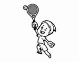 Tennis Coloring Playing Boy Coloringcrew Pages sketch template