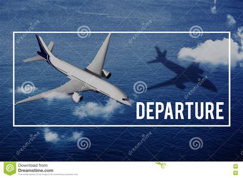 departure airport destination depart deviation concept stock illustration illustration