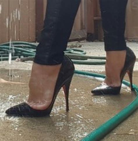 why not water the garden in them louboutin high heels stiletto
