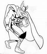 Thor Colorare Martello Disegni Bambini Marvel Everfreecoloring Disegnare Peppa sketch template