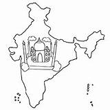 India Coloring Map Pages Printable Dandiya Dance Famous Designlooter Color sketch template