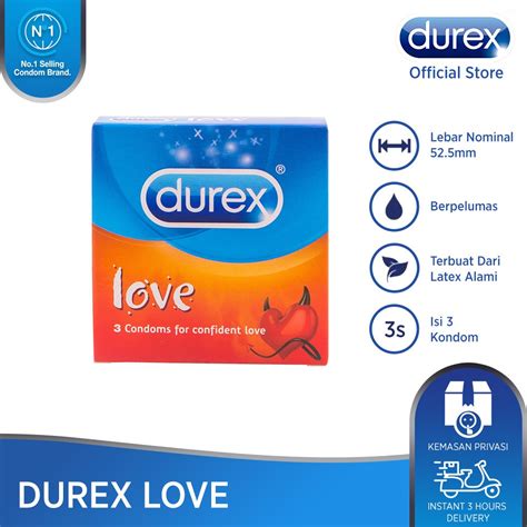 durex love 3s kondom pria shopee indonesia